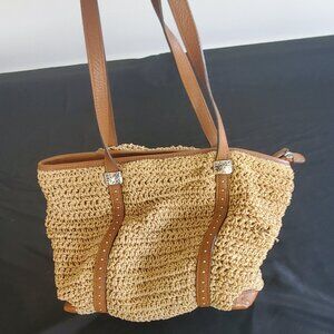 Brighton Straw & Leather Purse